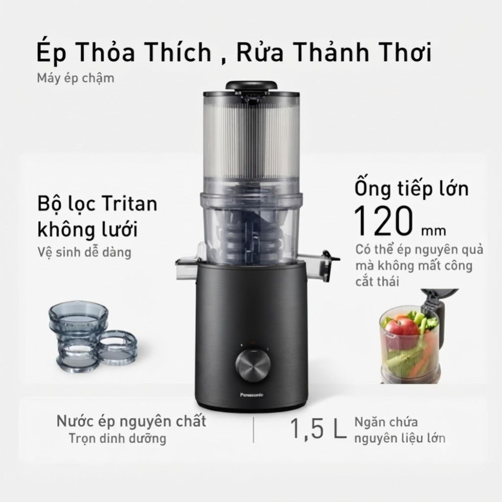 Máy ép chậm Panasonic MJ-L800KRA - Hàng chính hãng