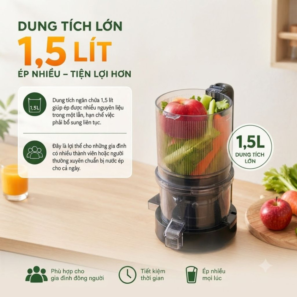 Máy ép chậm Panasonic MJ-L800KRA - Hàng chính hãng