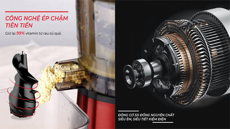 Máy ép chậm Rapido RSJ-200M - Hàng chính hãng