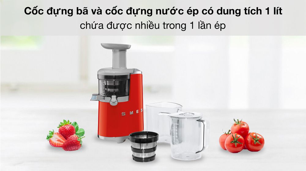 Máy ép chậm SMEG SJF01RDEU 535.43.629 - Hàng chính hãng