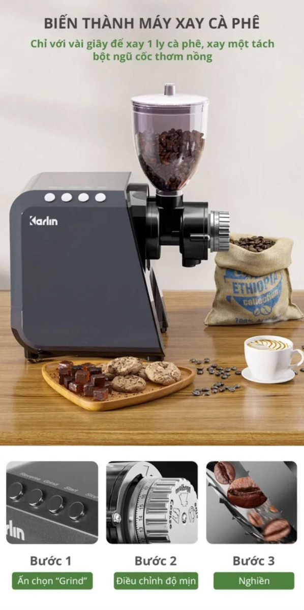 Máy ép chậm trục ngang Karlin X5 - Hàng chính hãng