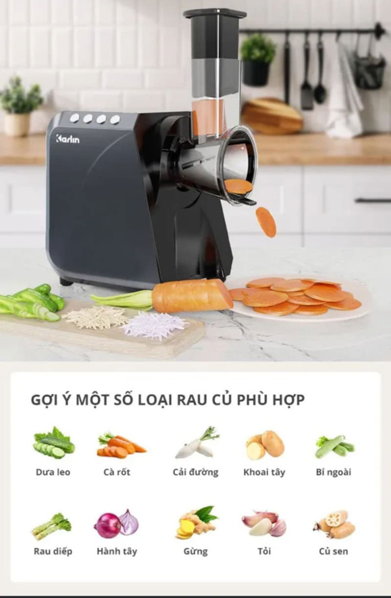 Máy ép chậm trục ngang Karlin X5 - Hàng chính hãng