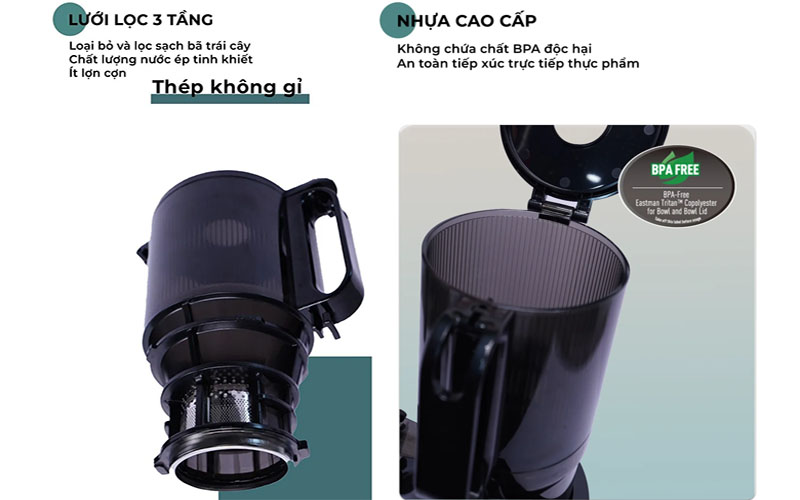 Máy ép chậm miệng rộng Magic Eco AC-144 - Hàng chính hãng