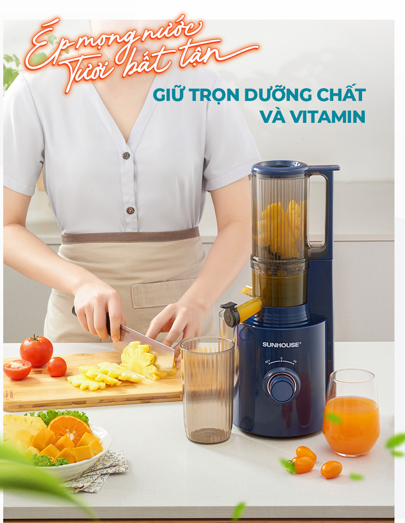 Máy ép chậm Sunhouse SHD5512 - Hàng chính hãng
