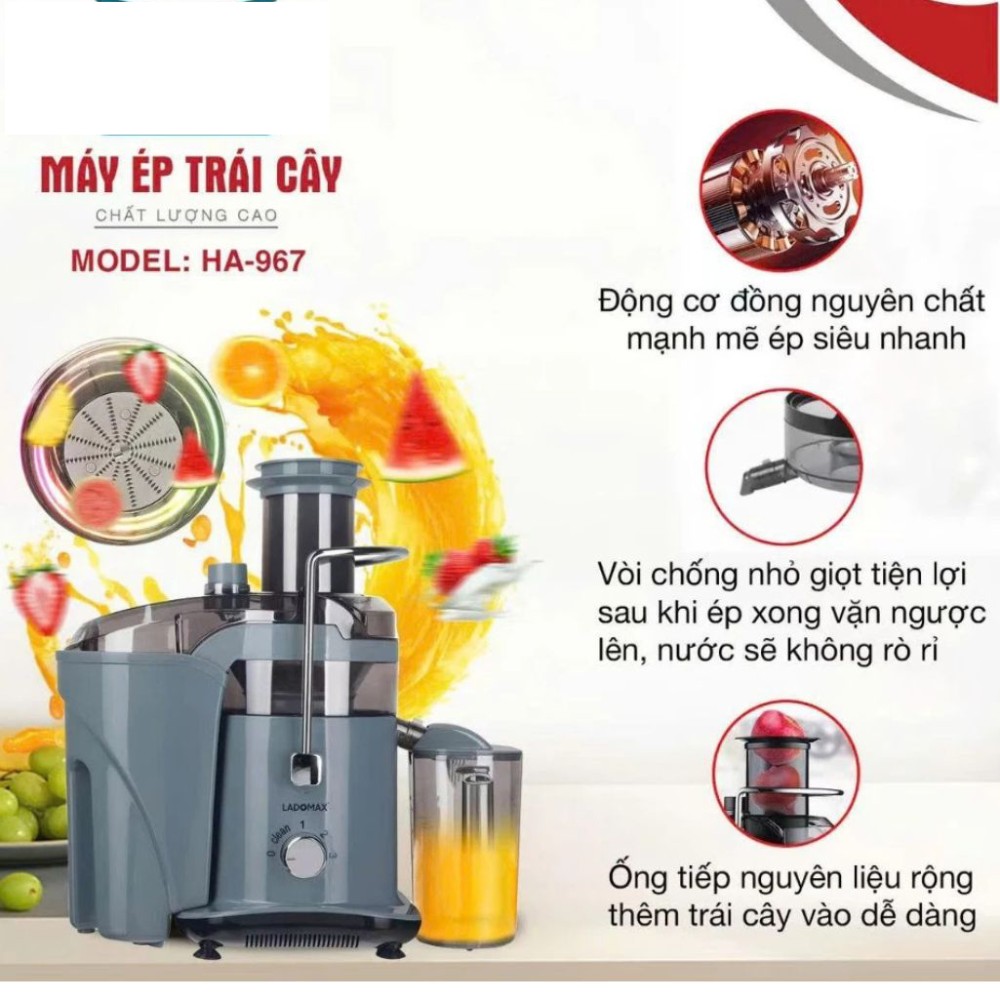Máy ép trái cây Ladomax HA-967 - Hàng chính hãng