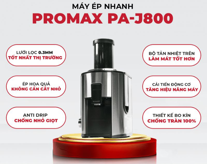 Máy ép trái cây Promax PA-J800  - Hàng chính hãng