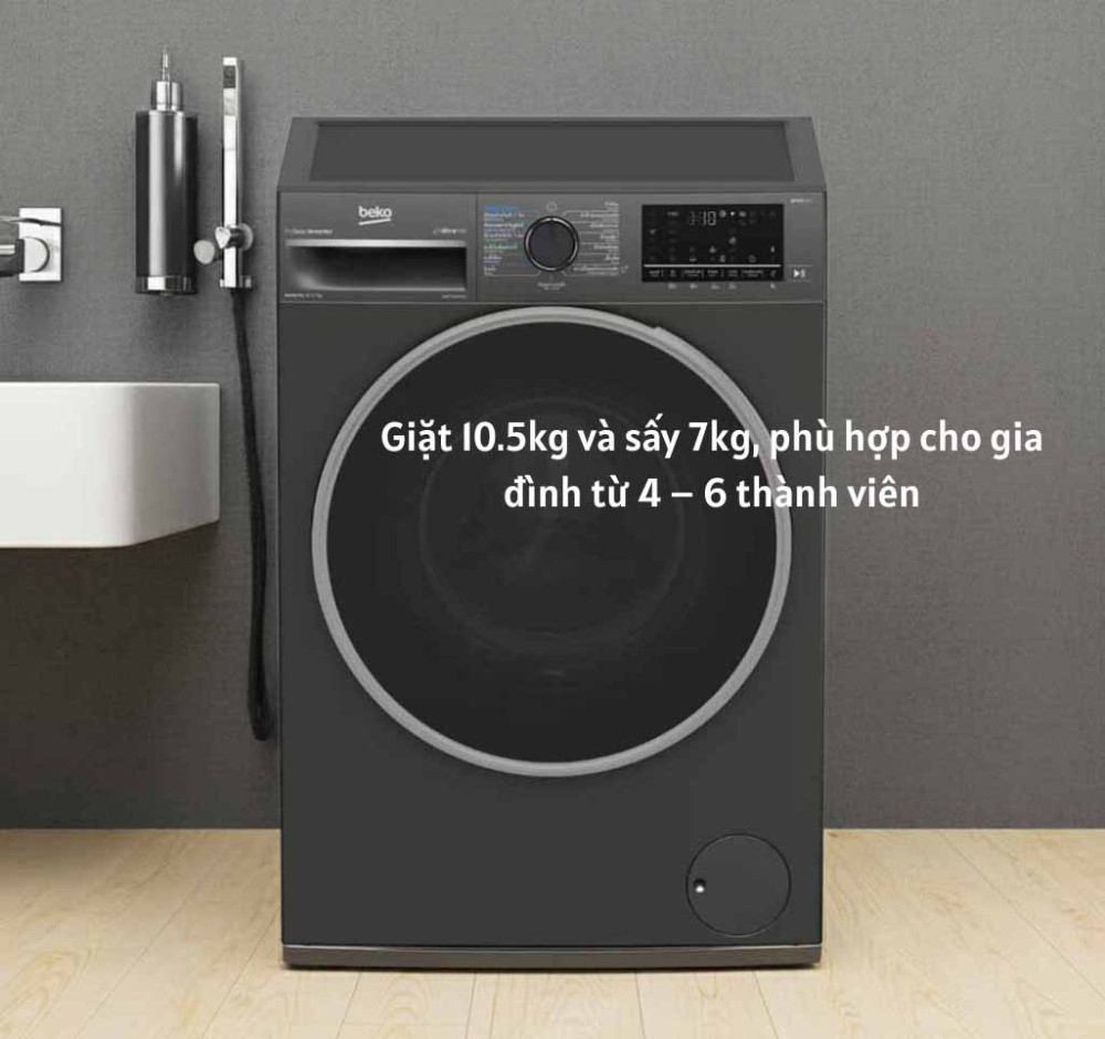 Máy giặt sấy Beko B3DFT5105472M - Hàng chính hãng