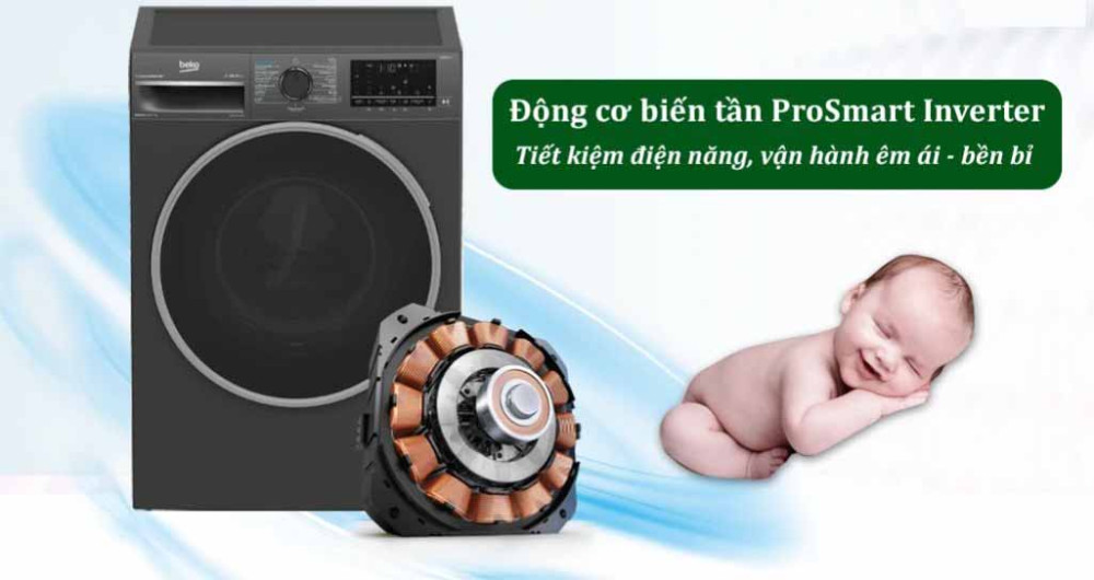 Máy giặt sấy Beko B3DFT5105472M - Hàng chính hãng