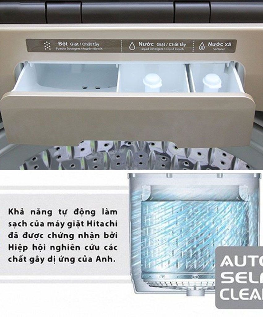 Máy giặt 14kg inverter Hitachi SF-140XTV - Hàng chính hãng