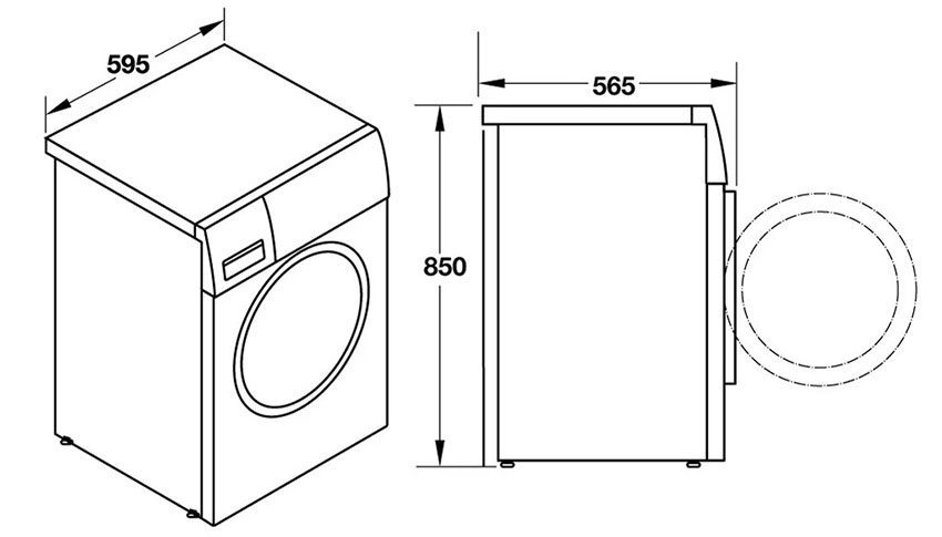 Máy giặt 8kg Hafele HW-F60B 538.91.530 - Hàng chính hãng