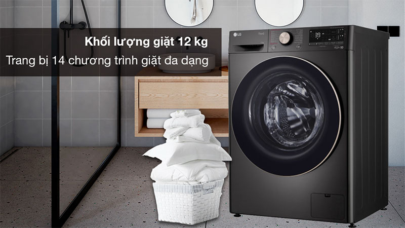 Máy giặt AI DD Inverter 12 kg LG FV1412S3BA - Hàng chính hãng
