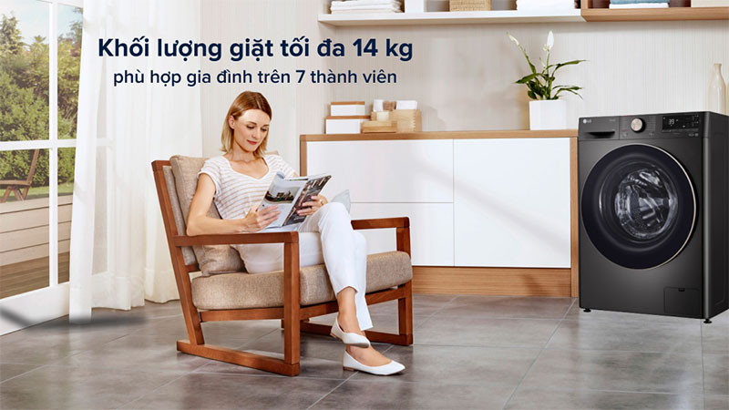 Máy giặt AI DD Inverter 14 kg LG FV1414S3BA  - Hàng chính hãng