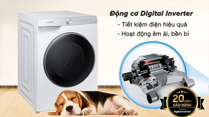 Máy giặt AI Ecobubble+ Inverter 12kg Samsung WW12CGP44DSHSV - Hàng chính hãng