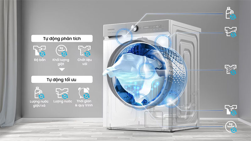 Máy giặt AI Ecobubble Inverter 11kg Samsung WW11CGP44DSHSV - Hàng chính hãng