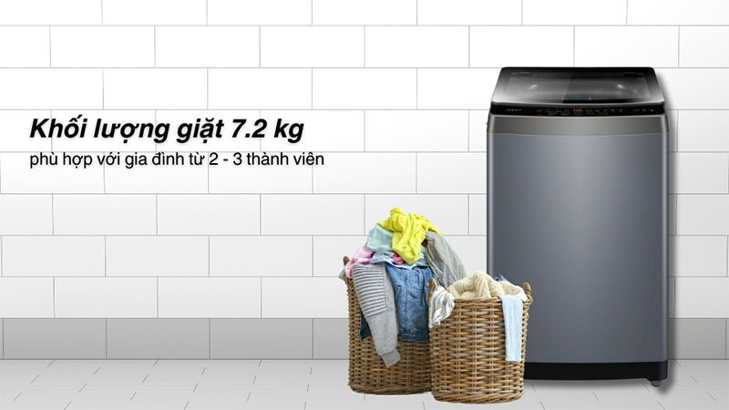 Máy giặt Aqua 7.2 kg AWM72-316K(S) - Hàng chính hãng