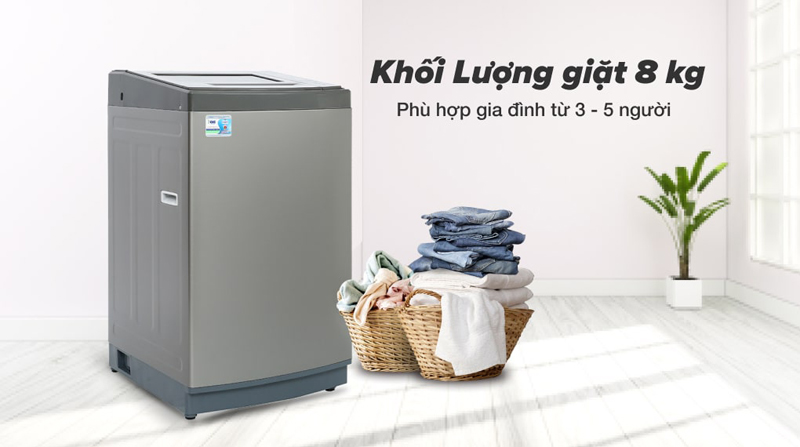 Máy giặt Aqua AQW-KS80GT S (8kg) - Hàng chính hãng