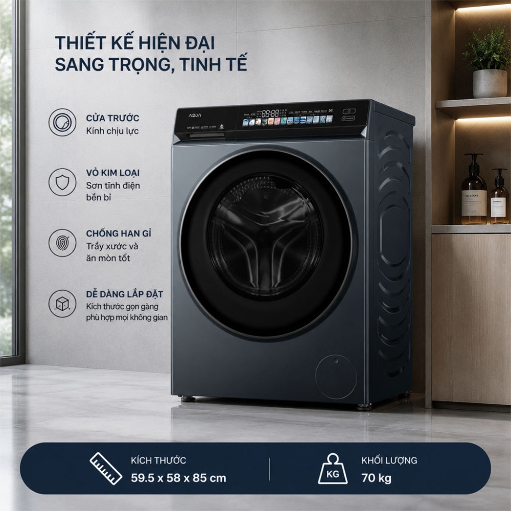 Máy giặt Aqua Inverter 10kg AW10-BD4377U1L(GN) - Hàng chính hãng