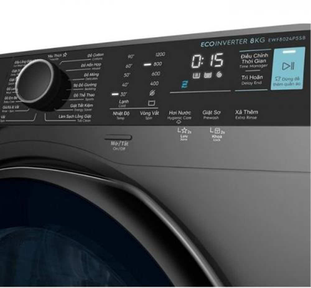 Máy giặt Electrolux Inverter 9 kg EWF9024P5SB - Hàng chính hãng