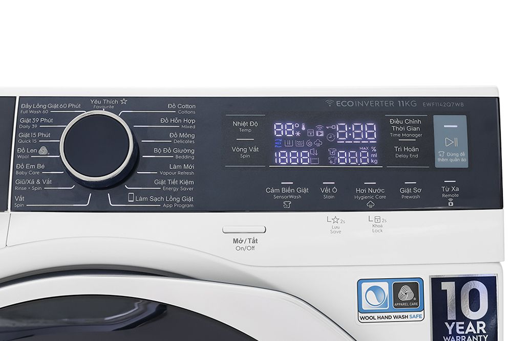Máy giặt Electrolux Inverter 11 kg EWF1142Q7WB - Hàng chính hãng