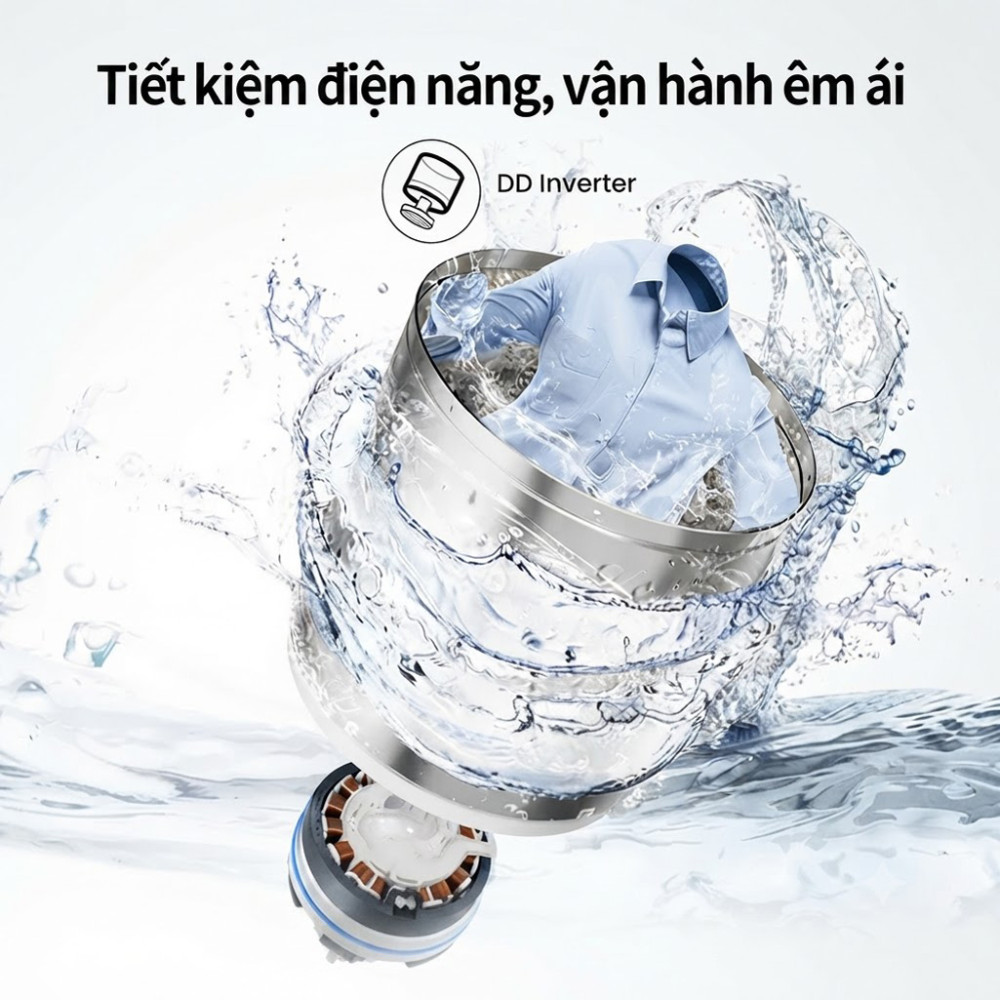 Máy giặt Hisense Inverter 10.5 kg WT105F50 - Hàng chính hãng
