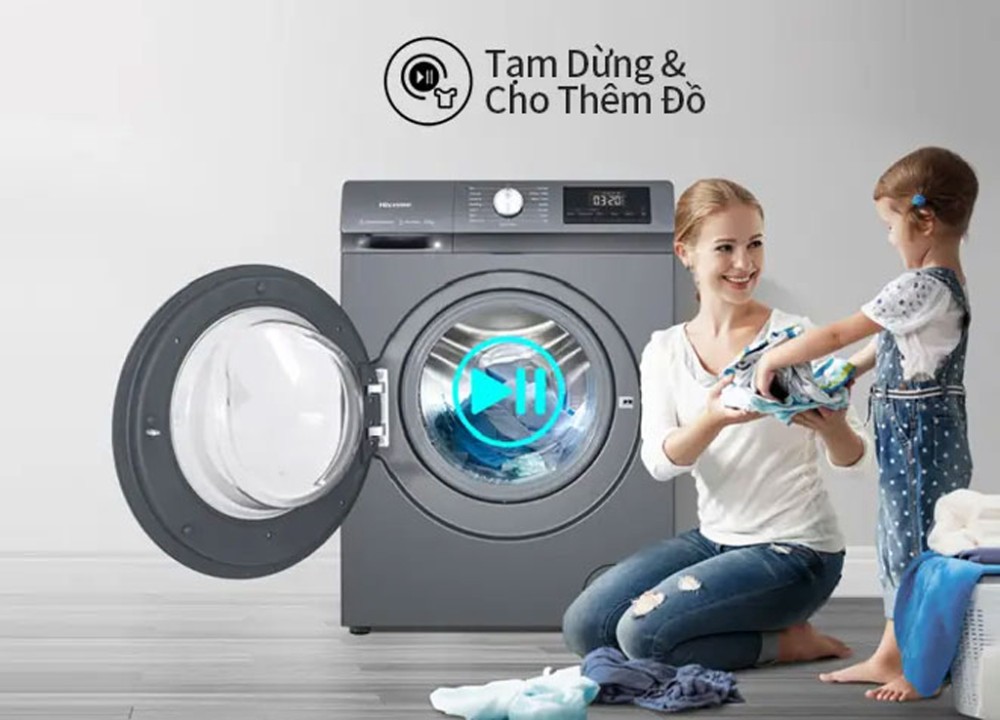Máy giặt Hisense inverter 9 kg WF90N1Y - Hàng chính hãng