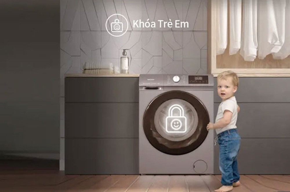 Máy giặt Hisense inverter 9 kg WF90N1Y - Hàng chính hãng