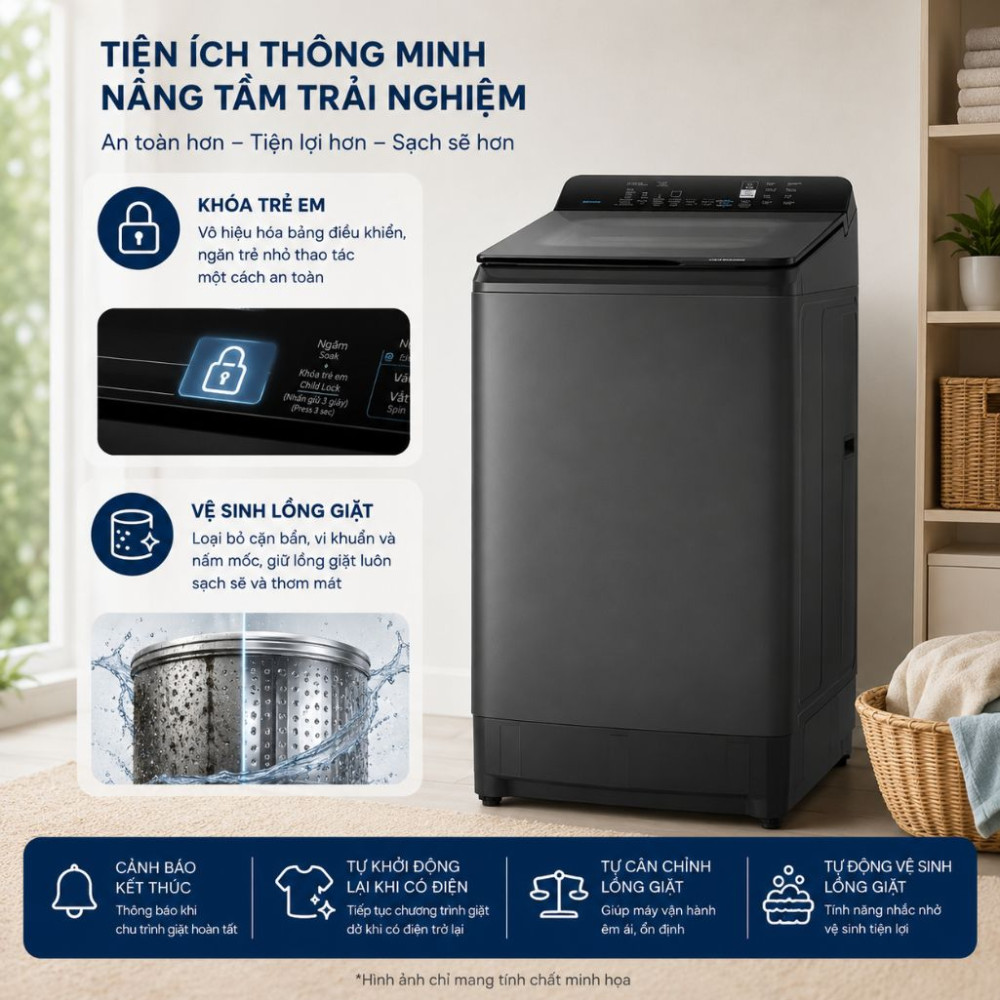 Máy giặt Hitachi Inverter 12 kg LTL 12MVW0T(GG) - Hàng chính hãng