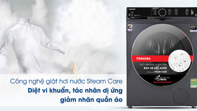 Máy giặt Inverter 10.5 Kg Toshiba TW-BK115G4V(MG) - Hàng chính hãng