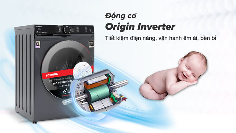 Máy giặt Inverter 10.5 Kg Toshiba TW-BK115G4V(MG) - Hàng chính hãng