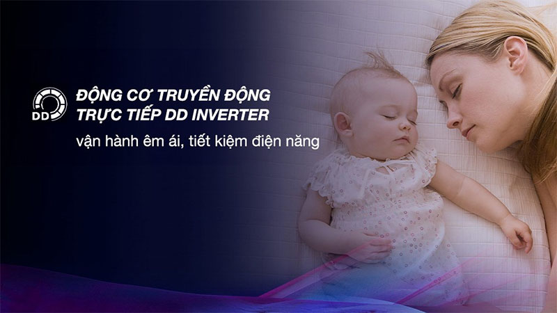 Máy giặt Inverter 10 kg Aqua AQD-DW1000J.BK  - Hàng chính hãng