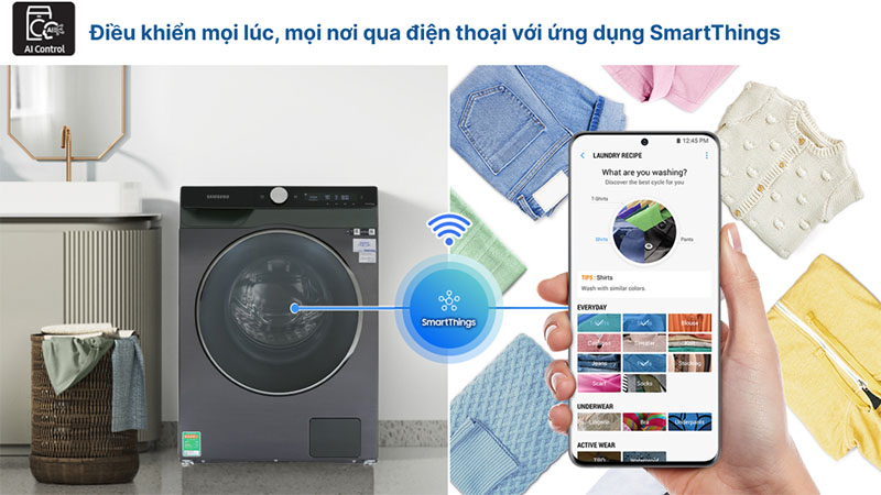 Máy giặt Inverter 10kg Samsung WW10TP44DSB/SV - Hàng chính hãng
