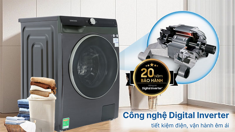 Máy giặt Inverter 10kg Samsung WW10TP44DSB/SV - Hàng chính hãng