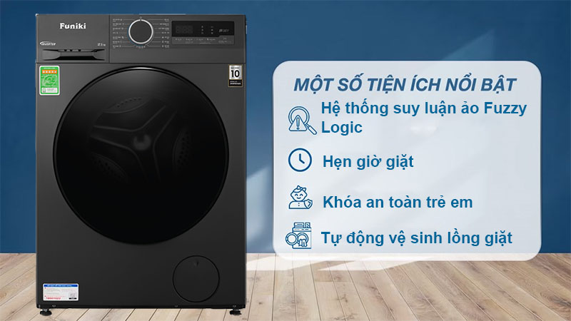 Máy giặt Inverter 12.5kg Funiki HWM-F8125ADG - Hàng chính hãng