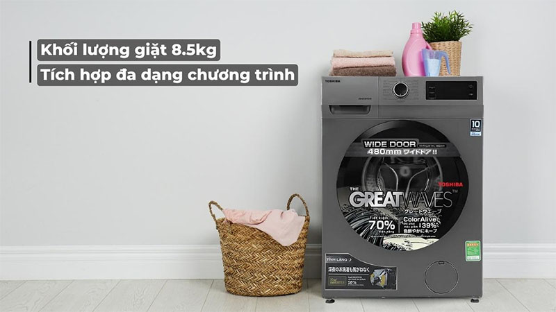 Máy giặt Inverter 8.5 kg Toshiba BK95S3V(SK) - Hàng chính hãng
