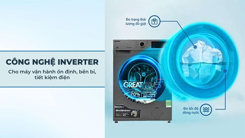 Máy giặt Inverter 8.5 kg Toshiba BK95S3V(SK) - Hàng chính hãng