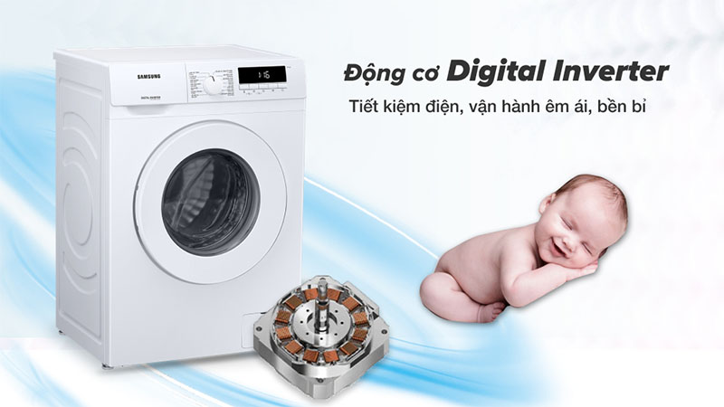 Máy giặt Inverter 8kg Samsung WW80T3020WW/SV - Hàng chính hãng