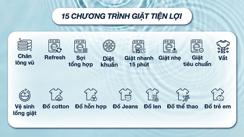 Máy giặt Inverter 9.5 kg Aqua AQD-A952J.BK - Hàng chính hãng