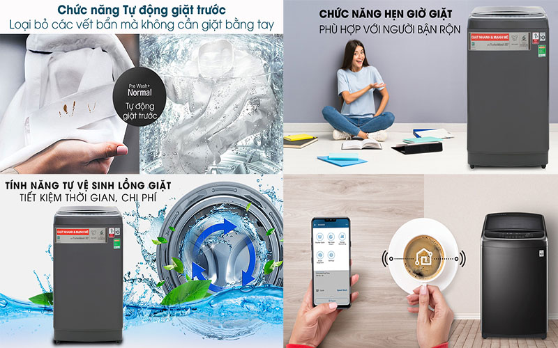 Máy giặt Inverter LG TH2113SSAK - Hàng chính hãng