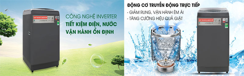 Máy giặt Inverter LG TH2113SSAK - Hàng chính hãng