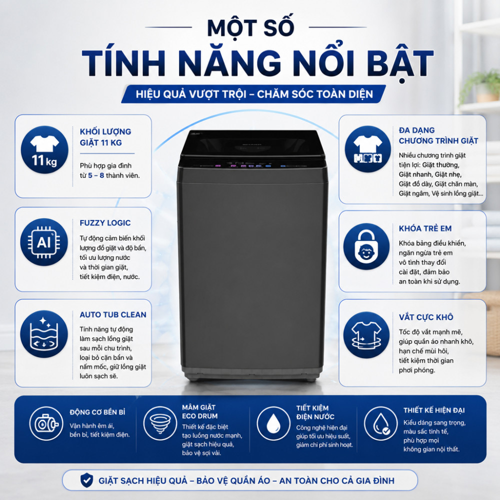 Máy giặt Sharp 11 kg ES-TN111EN-DG - Hàng chính hãng