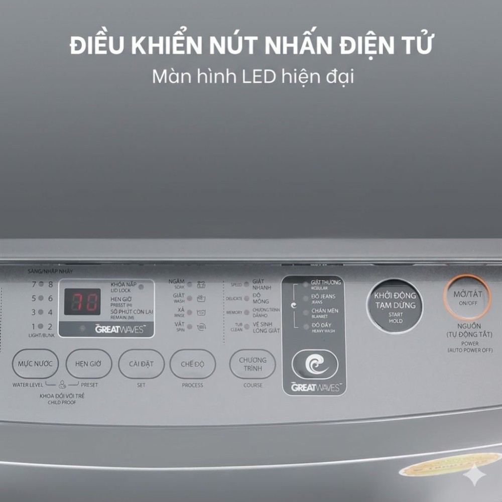 Máy giặt Toshiba Inverter 12 kg AW-DK1300KV(SG) - Hàng chính hãng