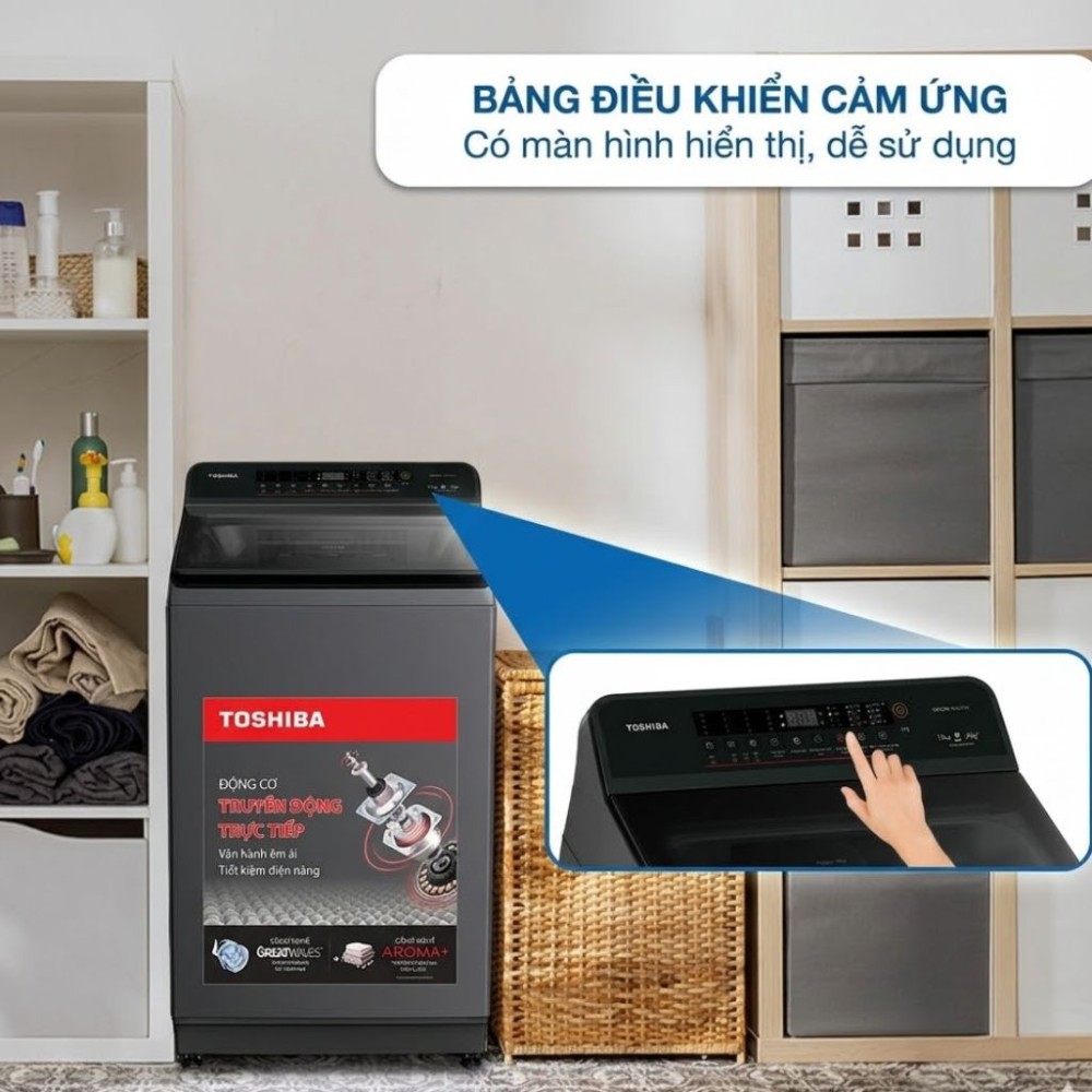 Máy giặt Toshiba Inverter 13 kg AW-T26D1400TV(MG) - Hàng chính hãng
