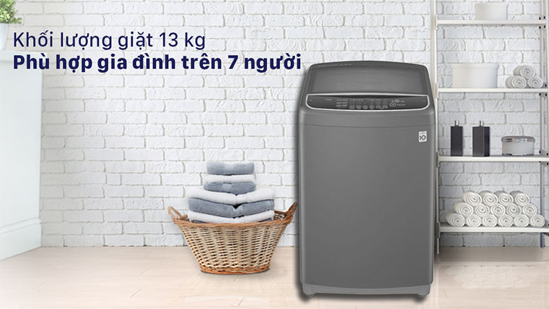 Máy giặt TurboWash3D Inverter 13 kg LG T2313VSAB - Hàng chính hãng