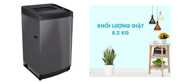 Máy giặt lồng đứng 8.2kg Aqua AQW-S82JT.BK - Hàng chính hãng