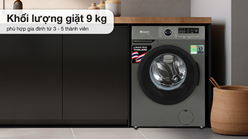 Máy giặt Casper Inverter 9 kg WF-9VG1 - Hàng chính hãng