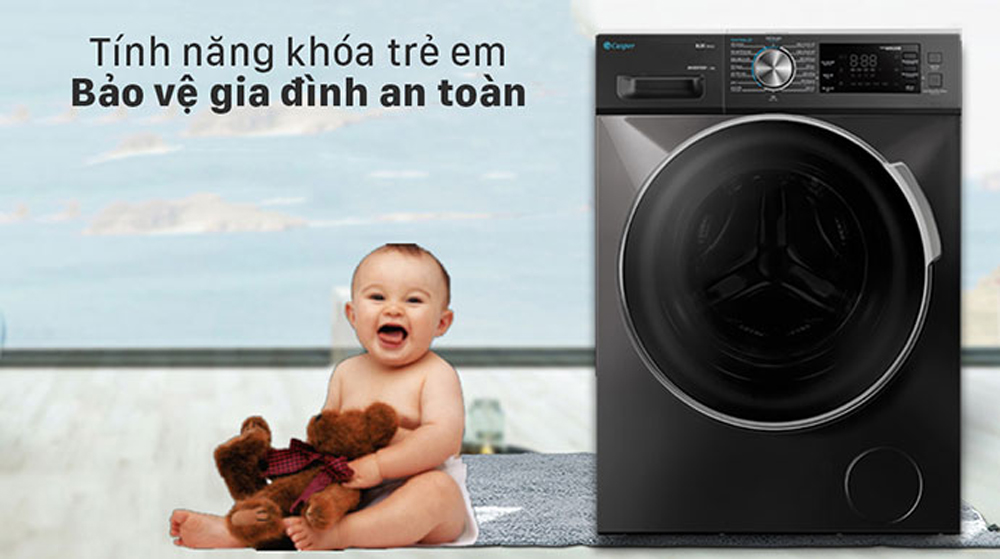 Máy giặt Casper Inverter WF-85I140BGB (8.5kg) - Hàng chính hãng