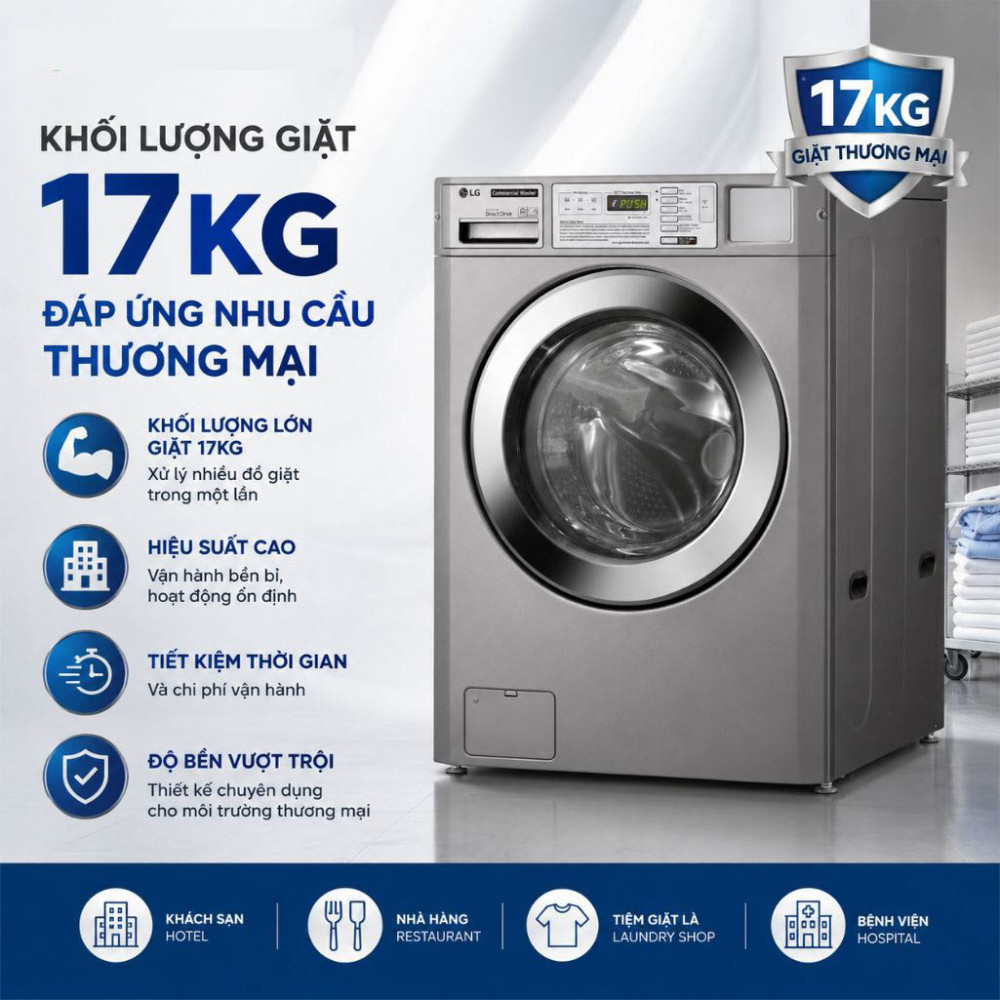 Máy giặt công nghiệp LG 17Kg CWT29MDQRS - Hàng chính hãng