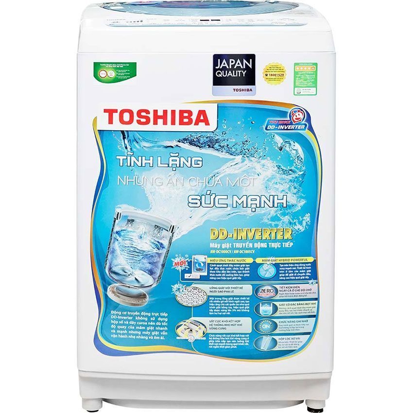 Máy giặt cửa trên Inverter Toshiba AW-DC1005CV(WB) - Hàng chính hãng