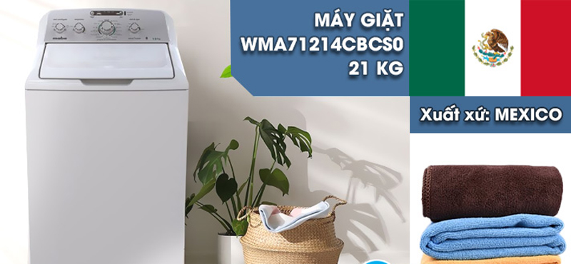 Máy giặt quần áo Mabe loại 21kg WMA71214CBCS0 - Hàng chính hãng