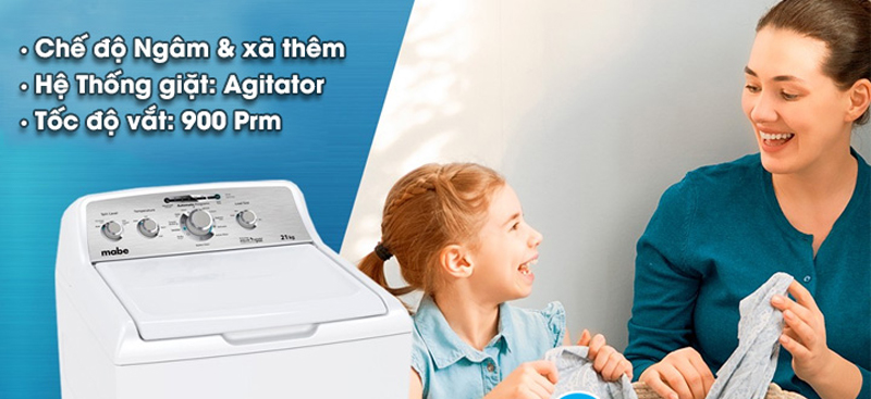 Máy giặt quần áo Mabe loại 21kg WMA71214CBCS0 - Hàng chính hãng